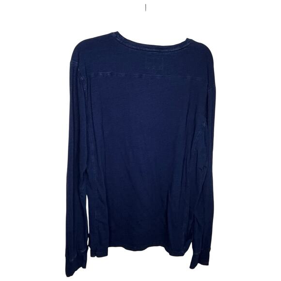 Men's Blue Long Sleeve Tee - Picture 3 of 9